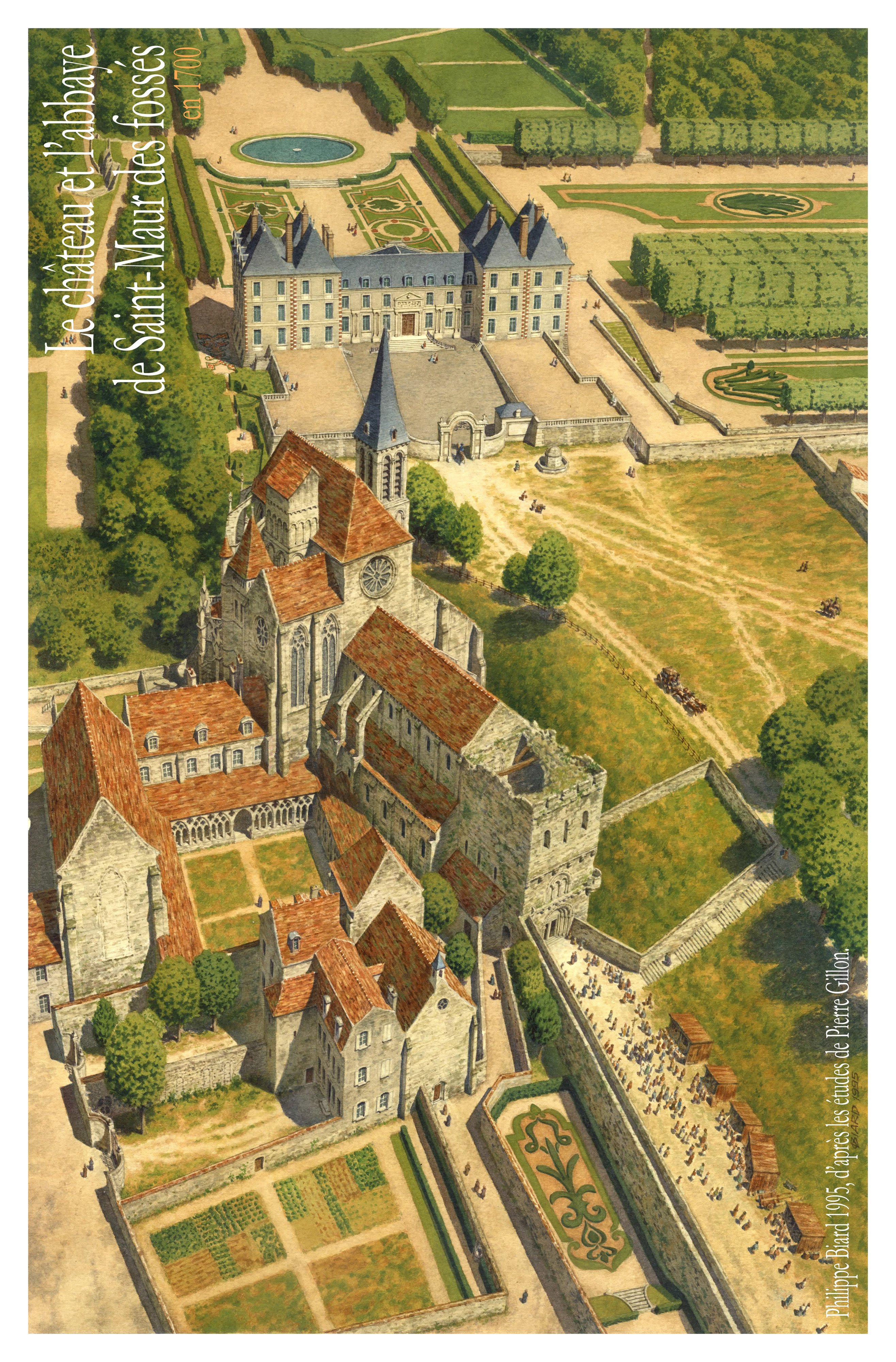 L'abbaye et le château de Saint-Maur en 1700
