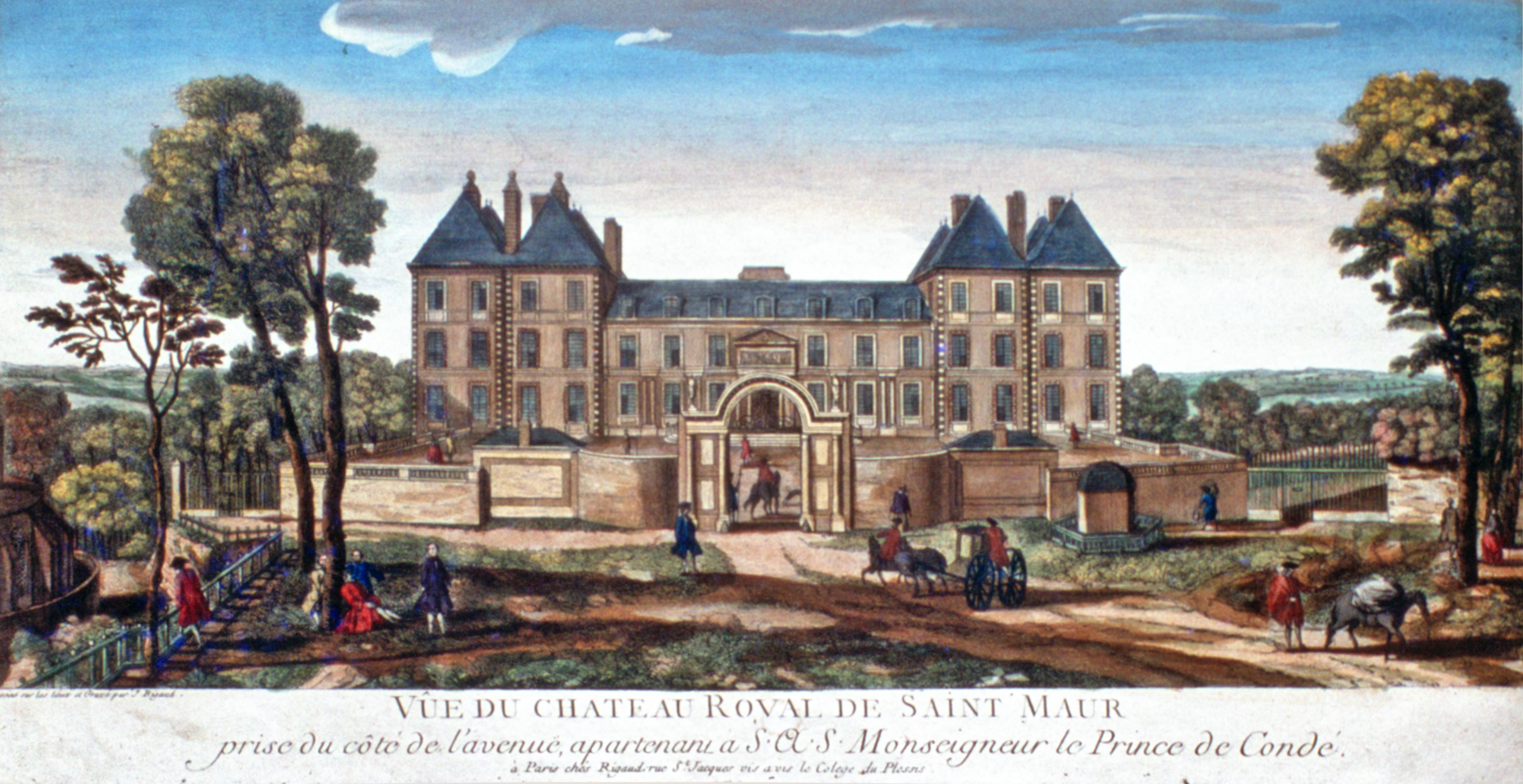 Le château achevé des princes de Condé vers 1730