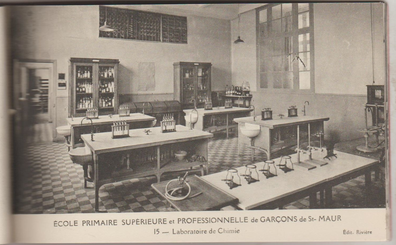 Le laboratoire de chimie dans le bâtiment Bollier (années 1930)
